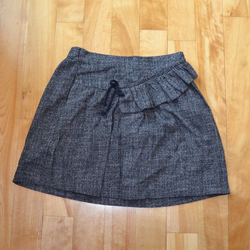 Zara Girls Size 13 - 14 Gray / Black Skirt